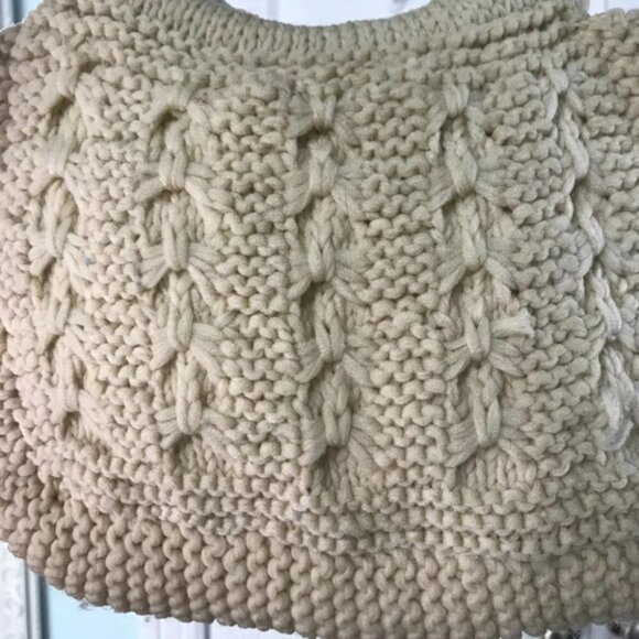 Vintage Knit Boho Round Handle Handbag Purse - Picture 5 of 12